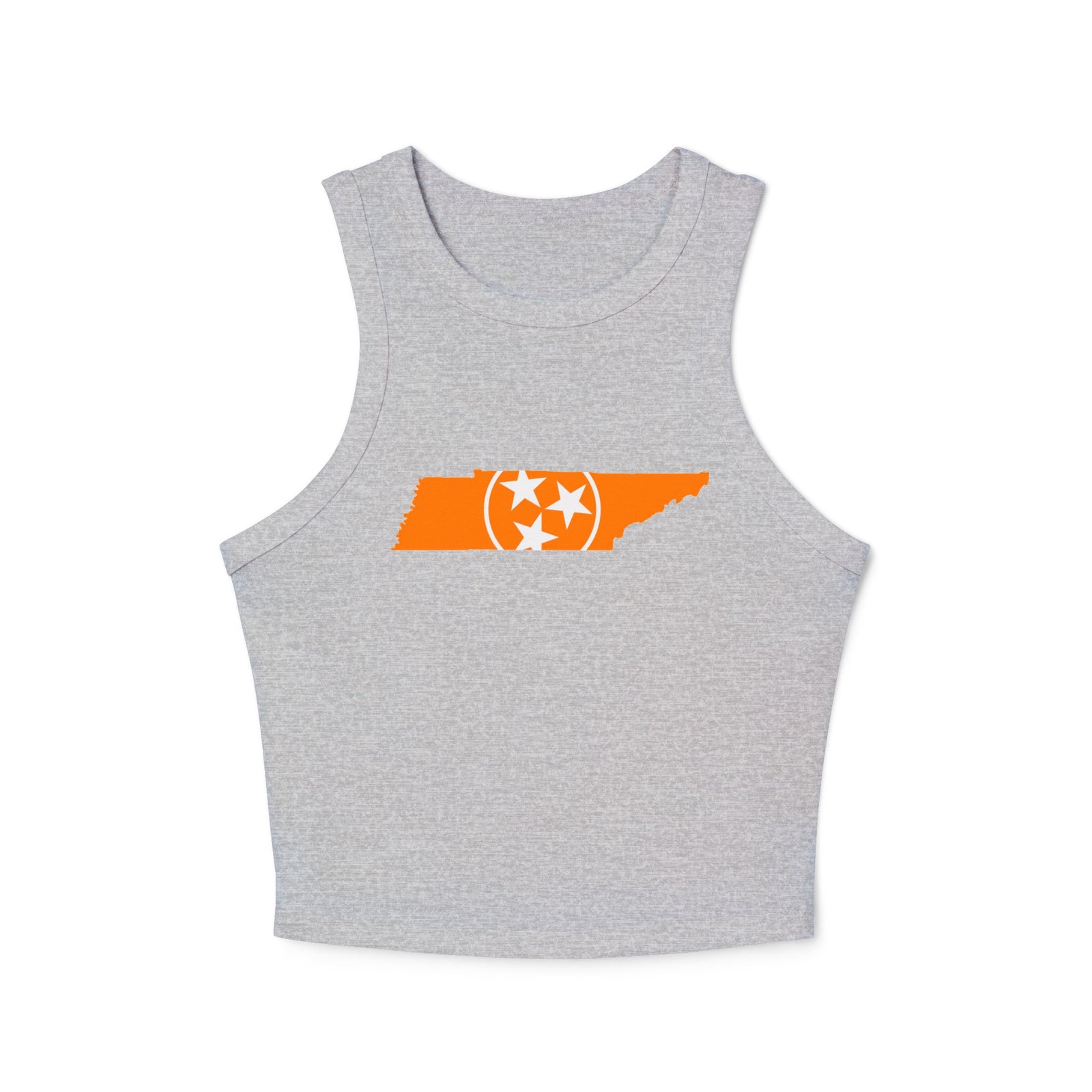 Copy of Orange Tennessee Flag Cropped White Tank Top