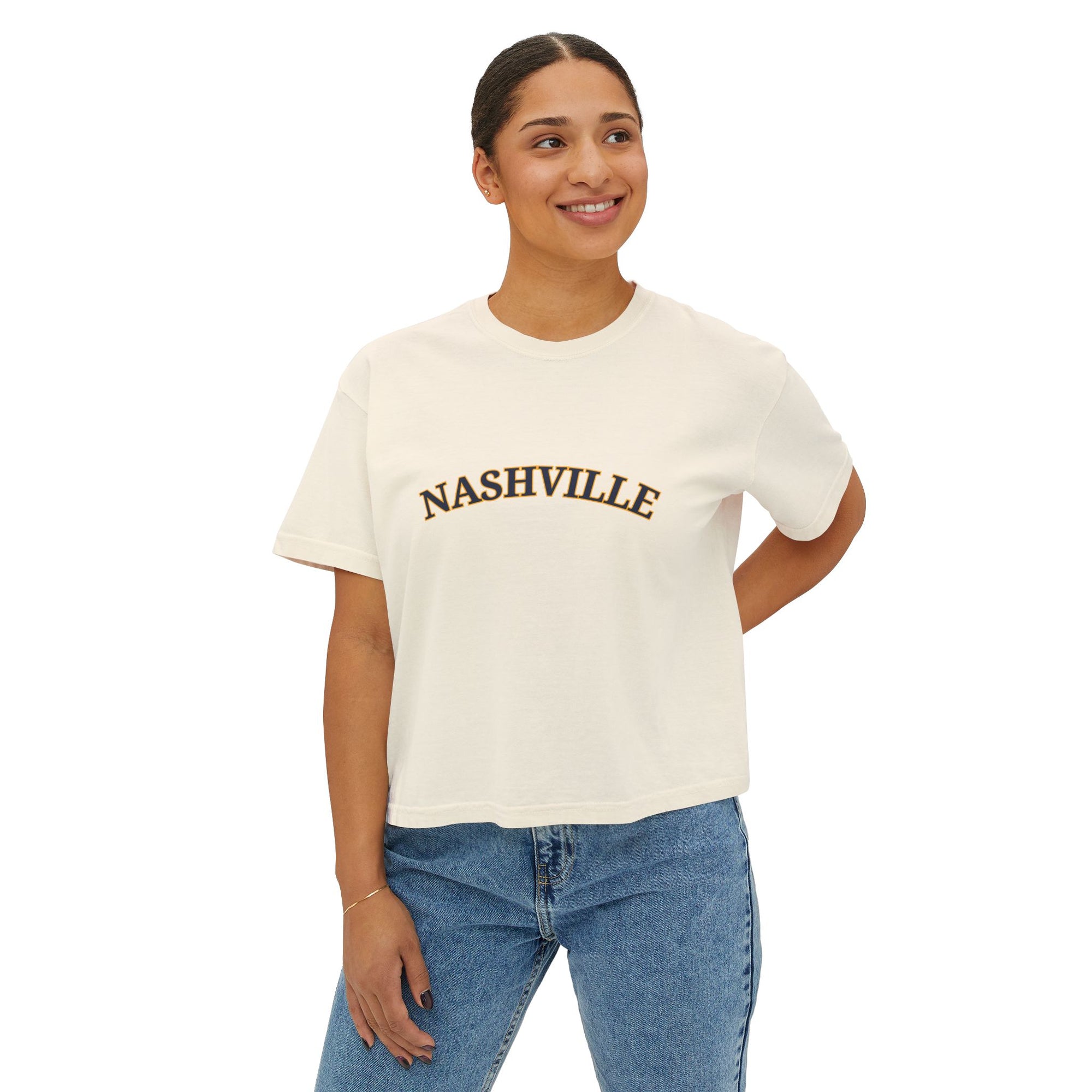 Cropped Tennessee Predators Ivory T Shirt