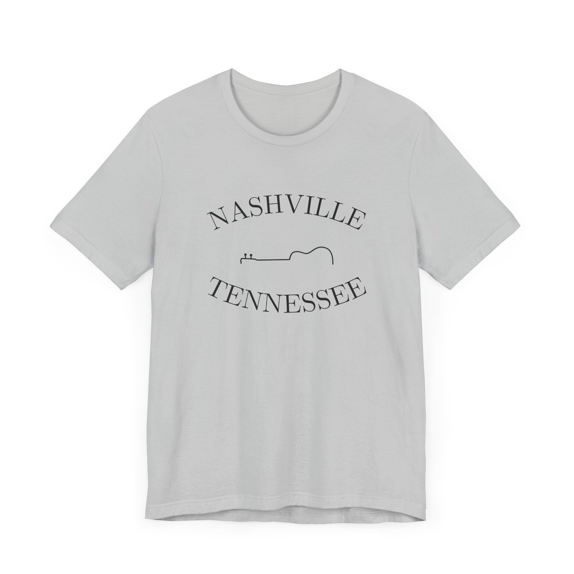 Nashville Tennessee Guitar Gray T Shirt