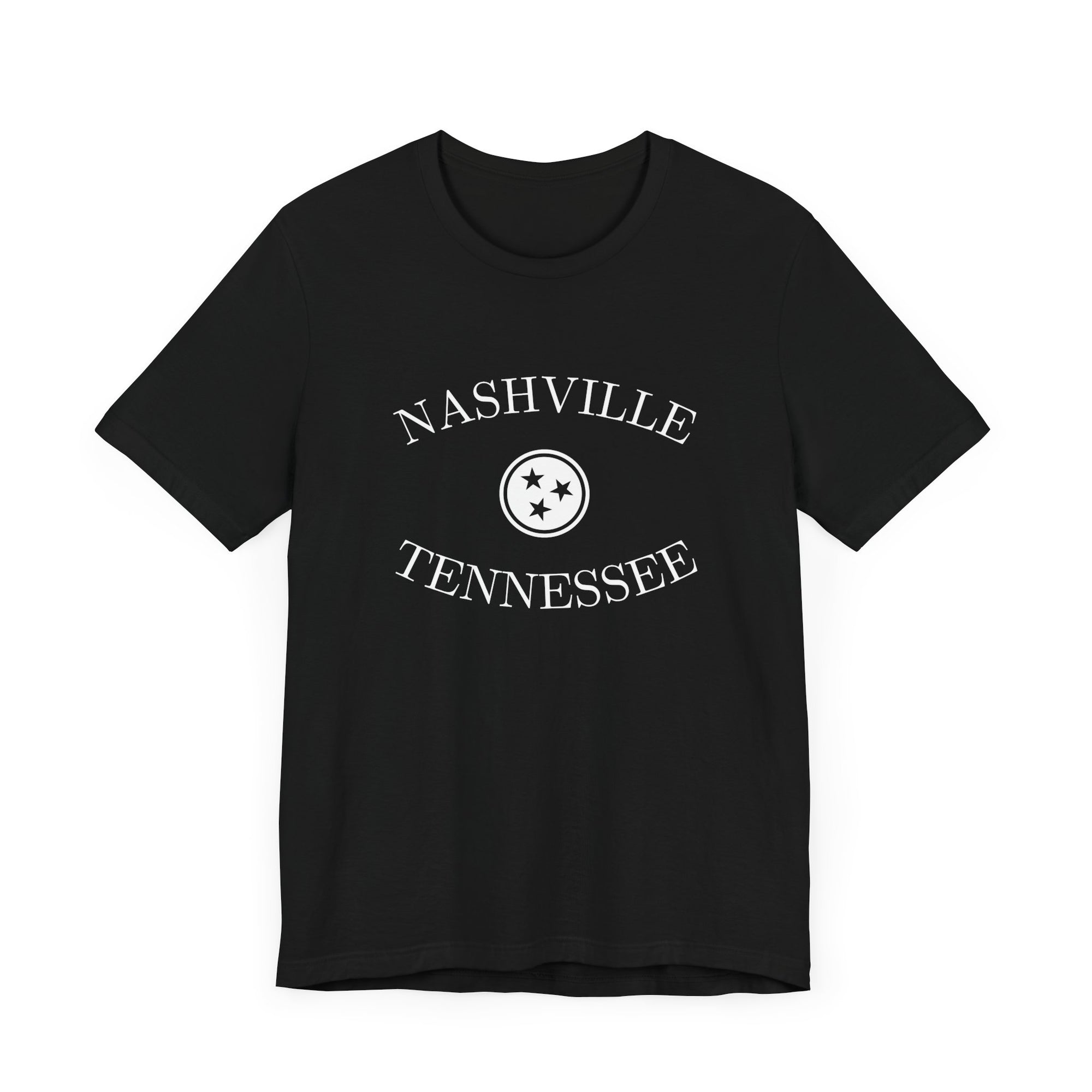 Nashville Tennessee Tri Star Black T Shirt