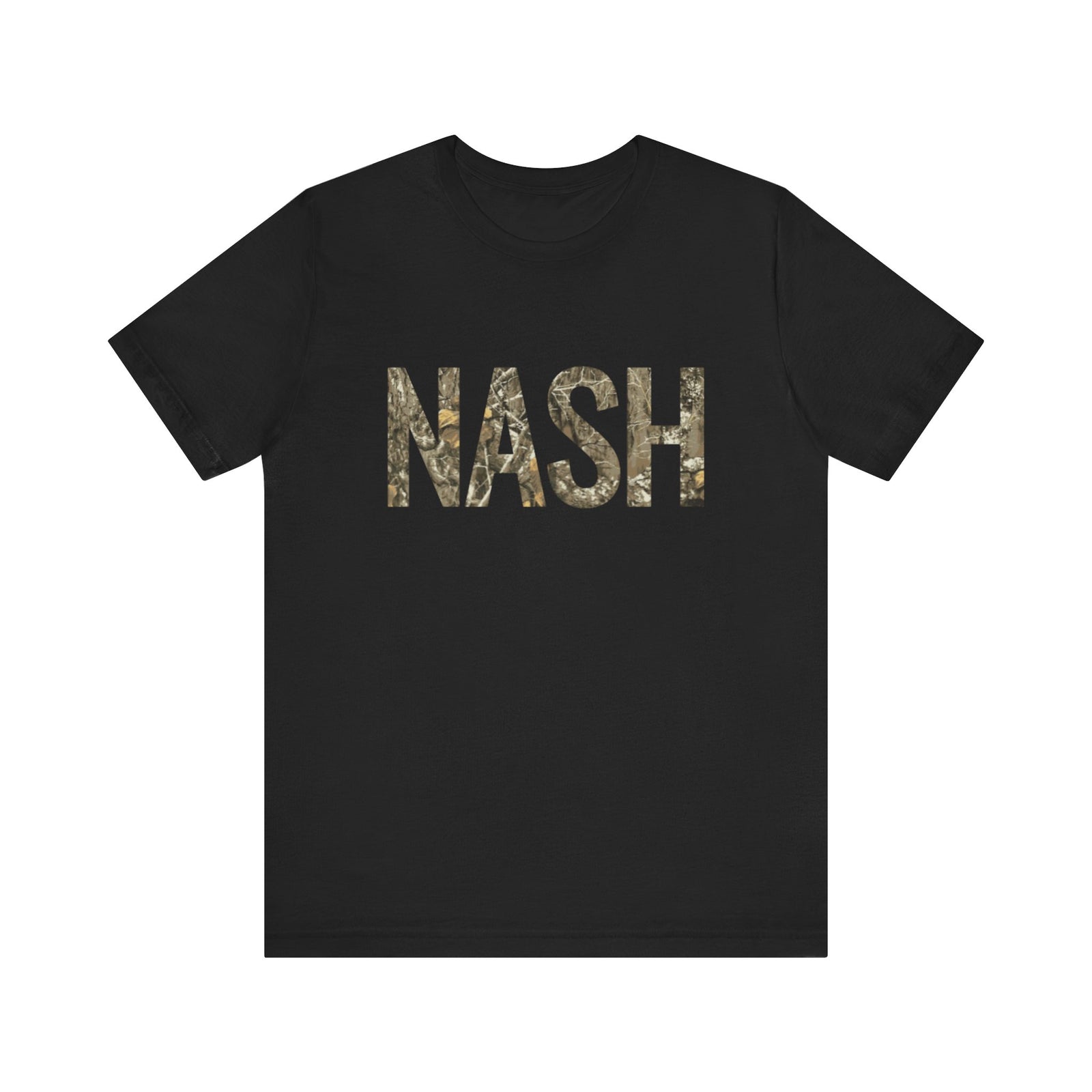 Nash Woodland Camo Black T Shirt