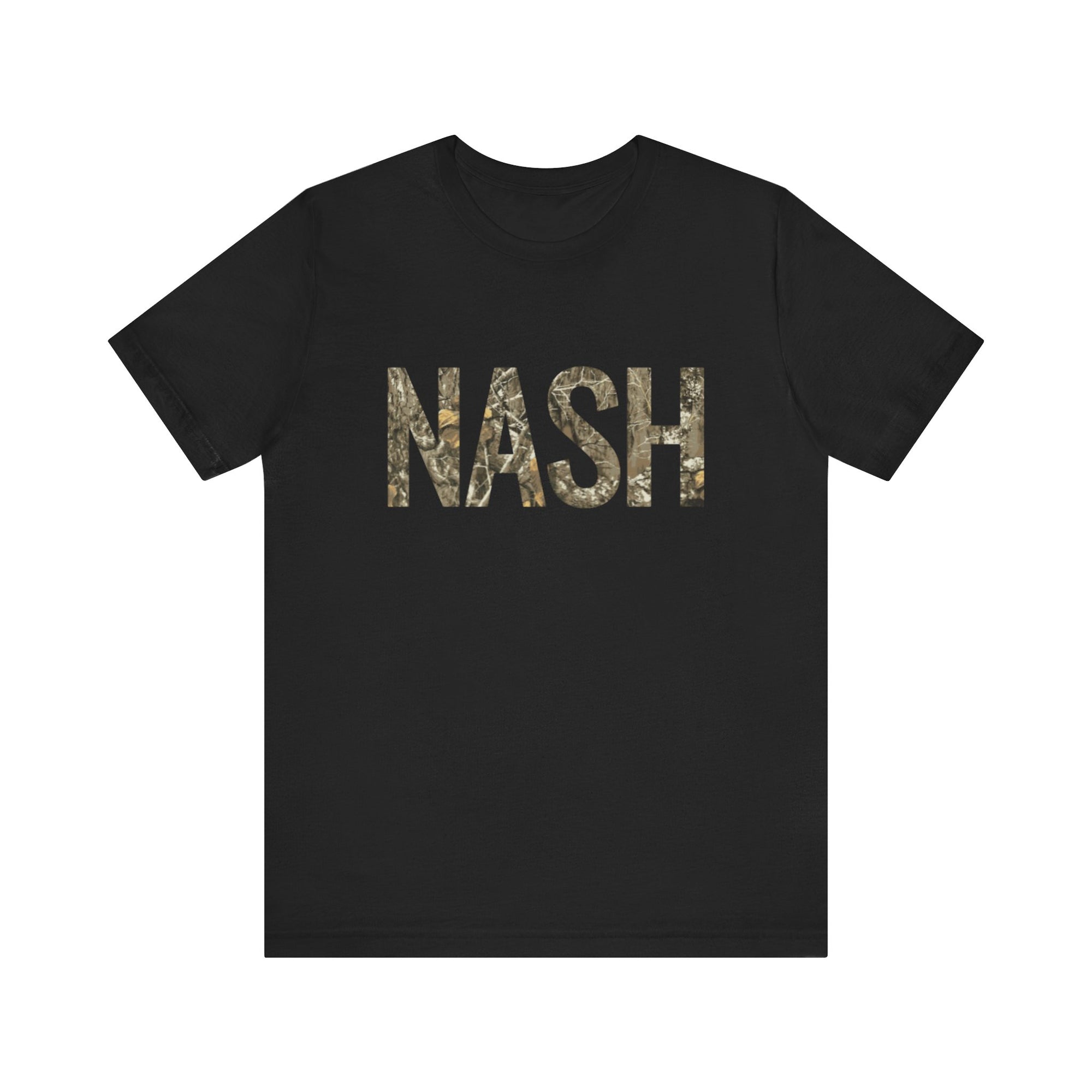 Nash Woodland Camo Black T Shirt