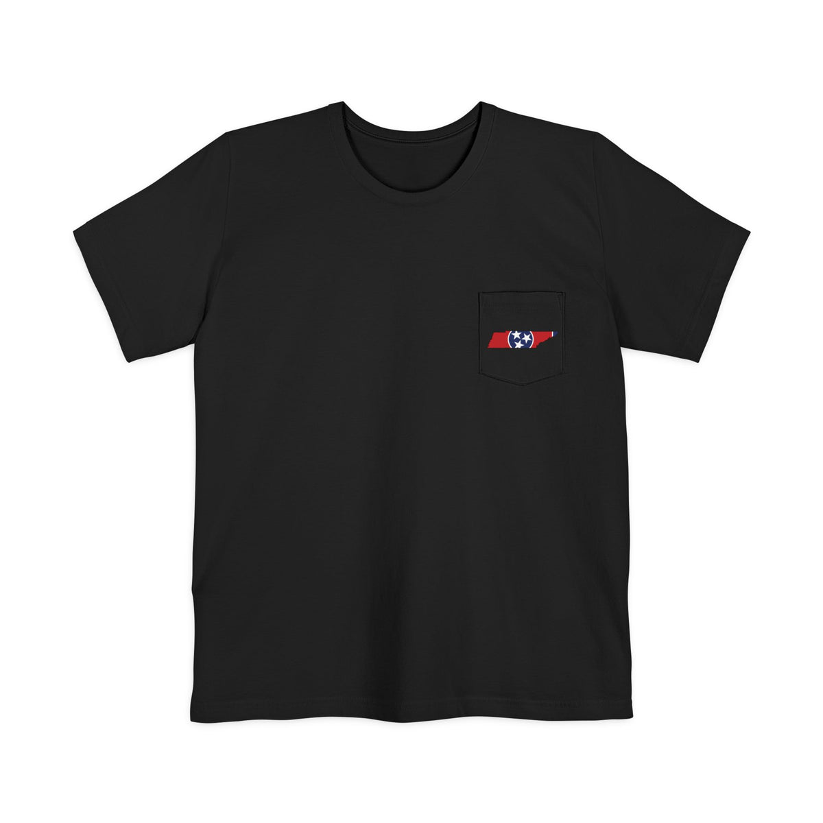 Tennessee State Flag Black Pocket T Shirt