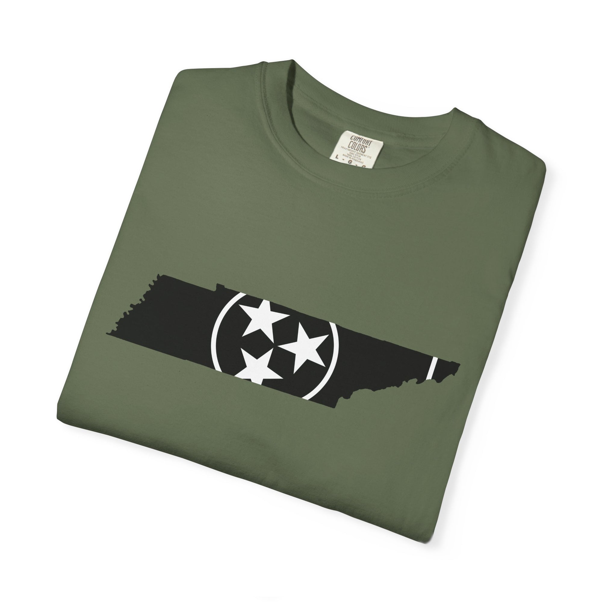 Black and White Tennessee Flag Sage T Shirt