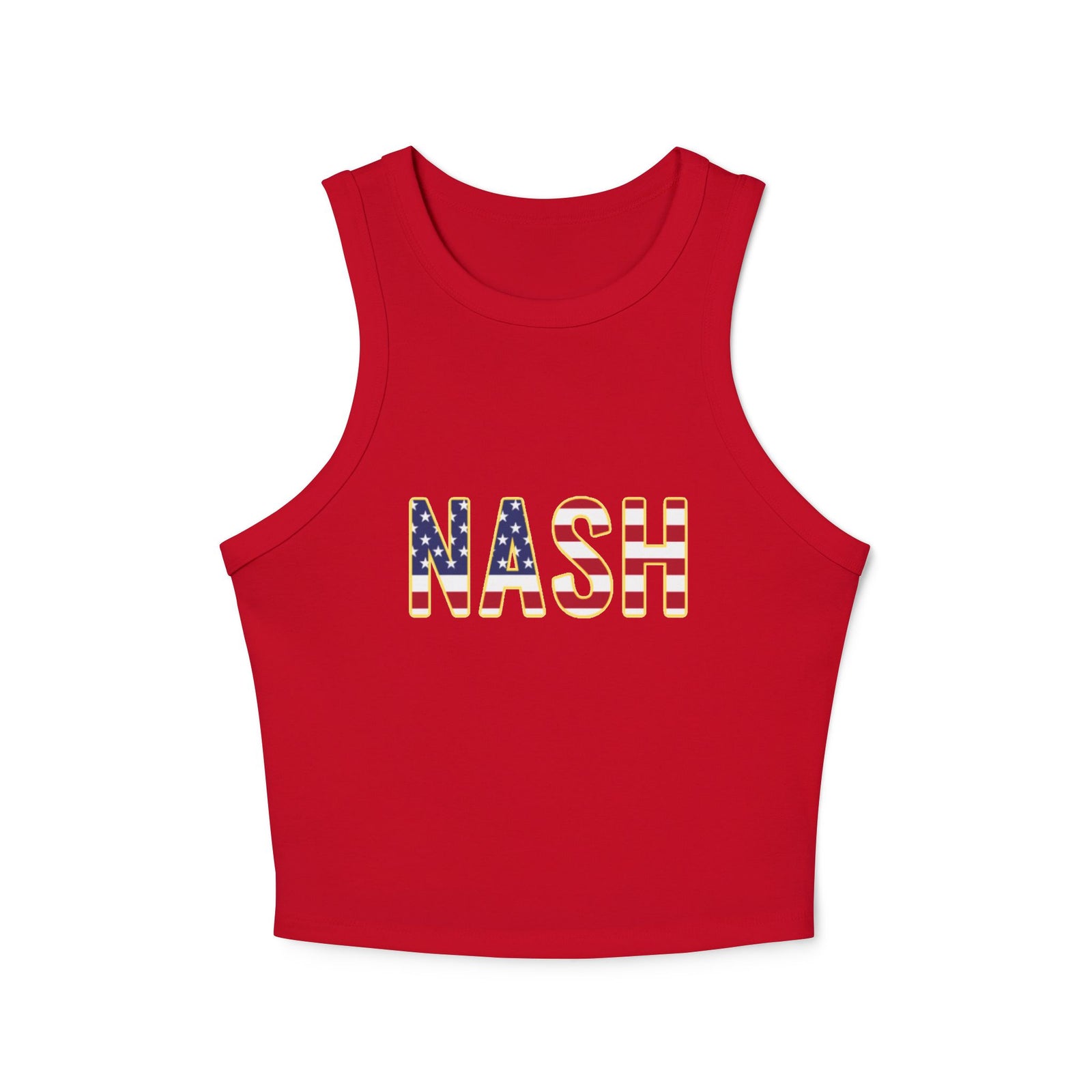 Nash American Flag Cropped Red Tank Top