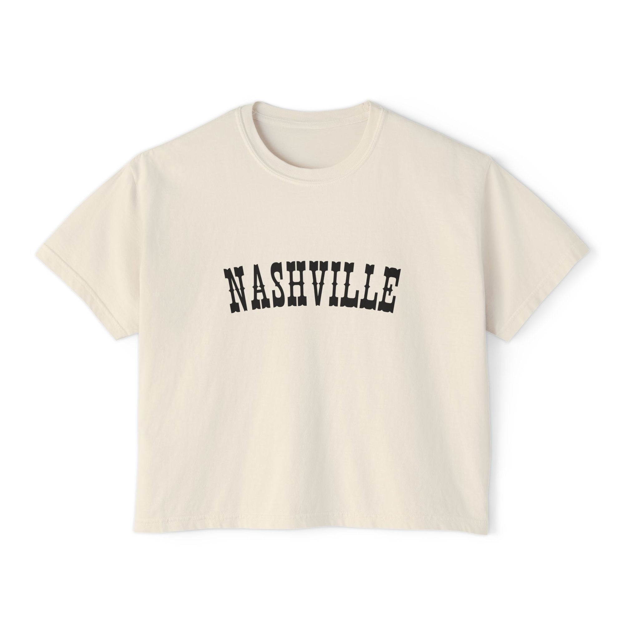 Nashville Western Cropped Ivory T Shirt