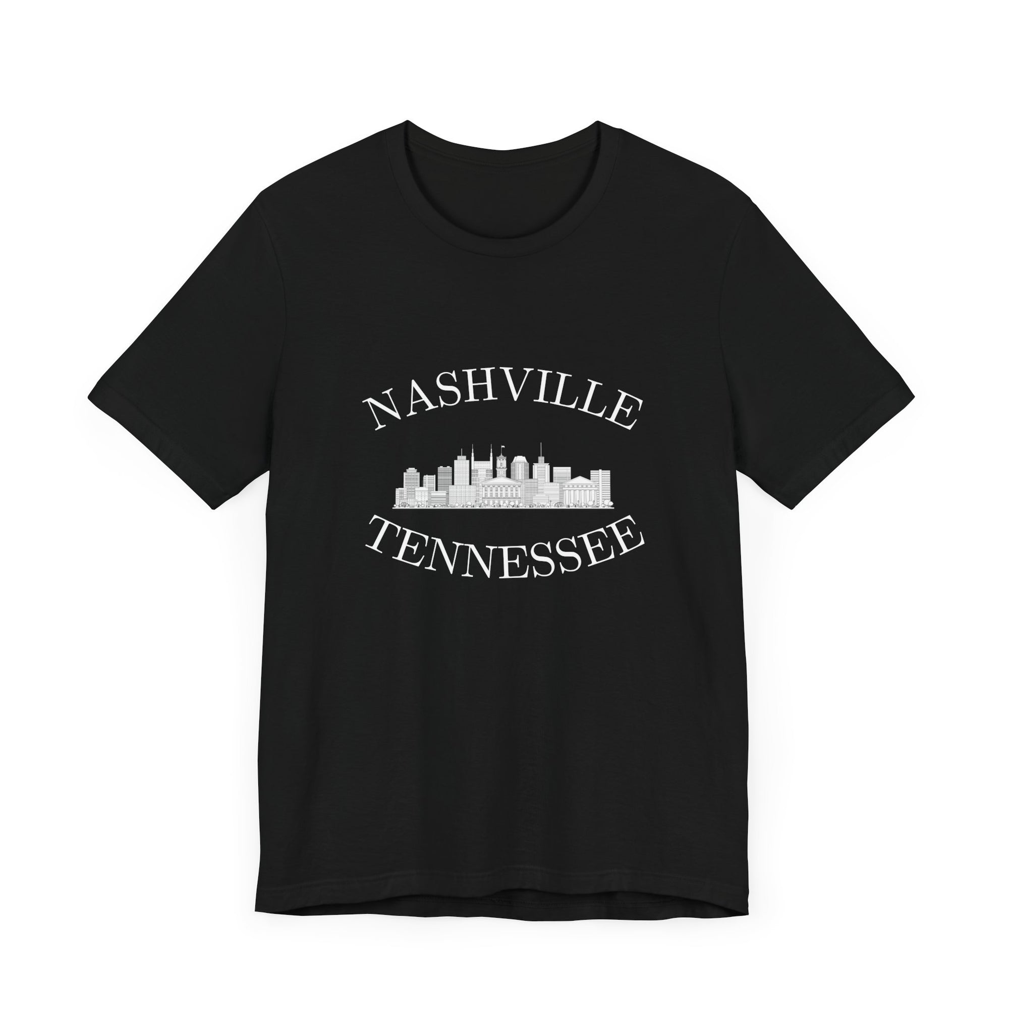 Nashville Tennessee Skyline Black T Shirt