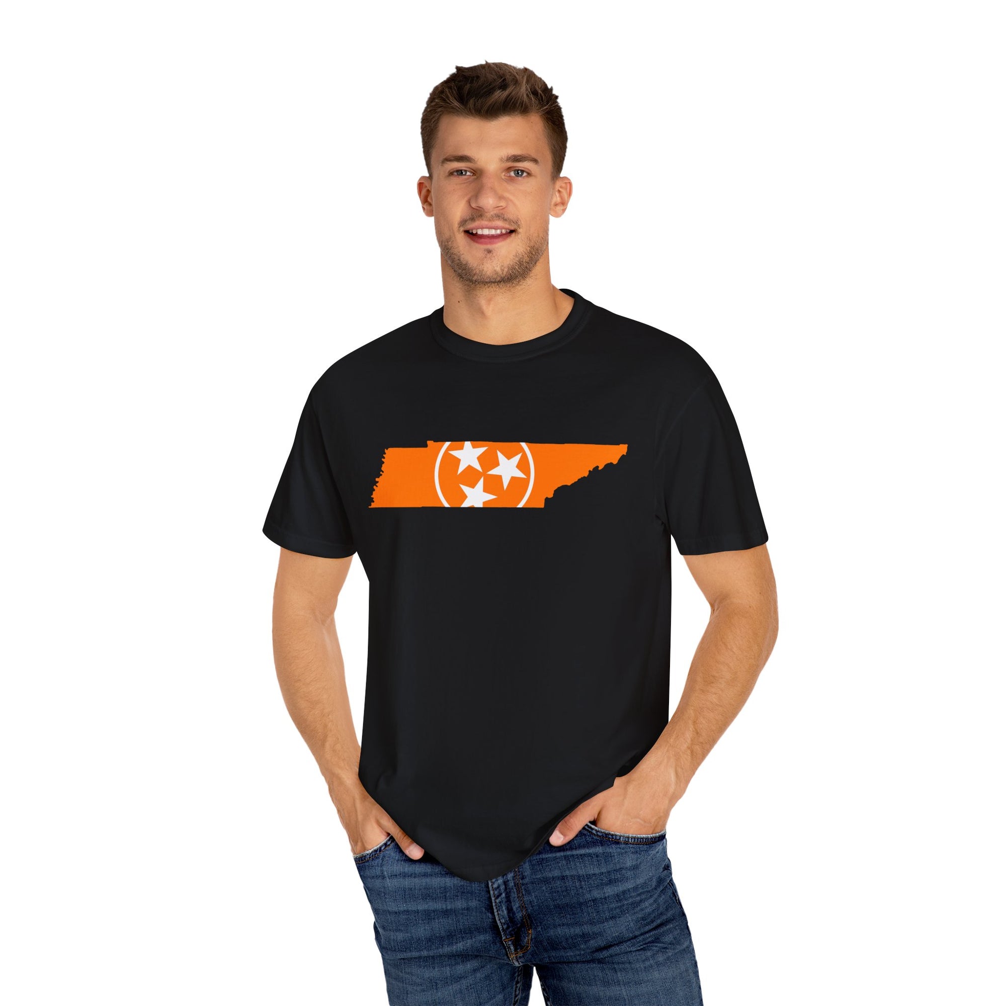 Tennessee Orange Flag Black T-Shirt