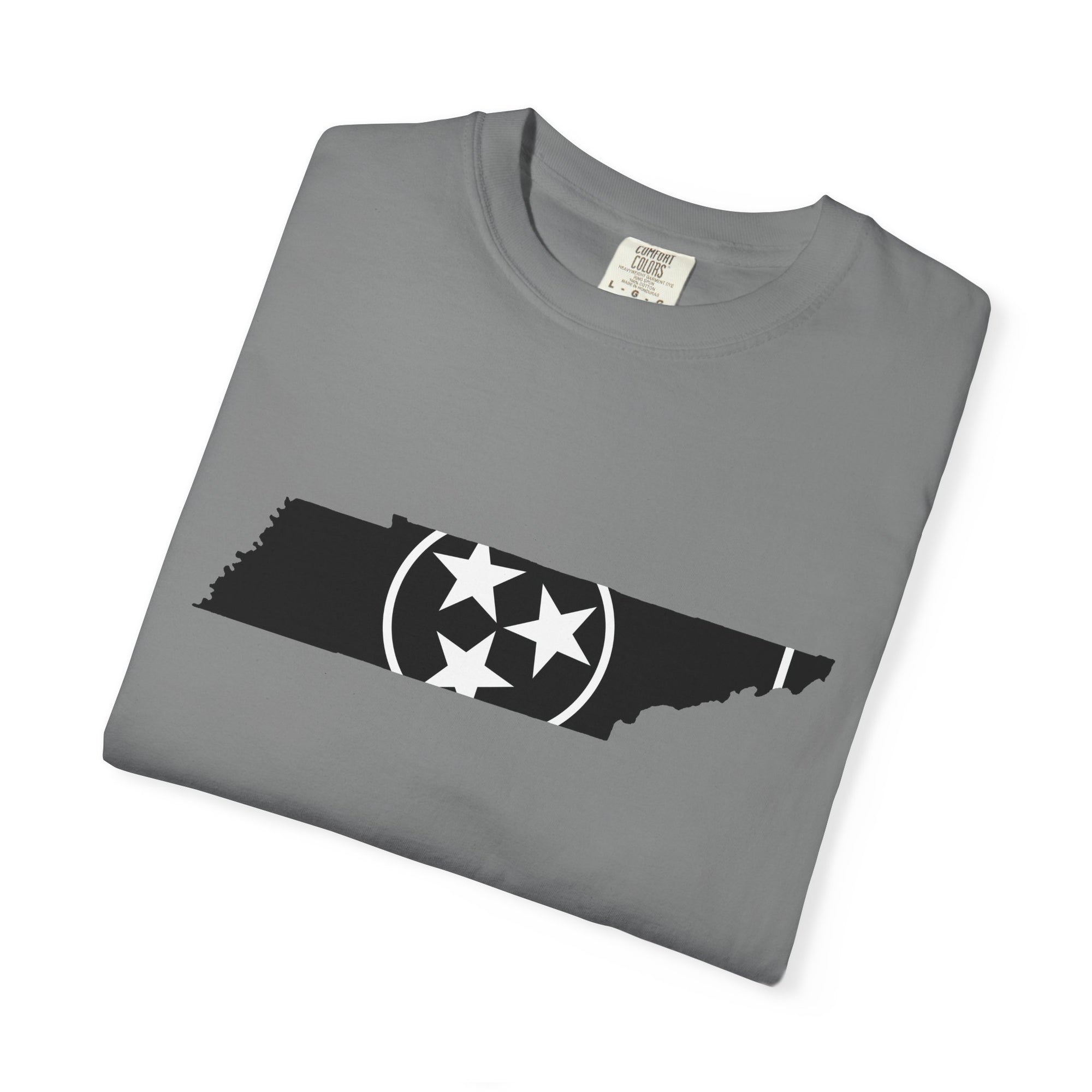 Black and White Tennessee Flag Gray T Shirt