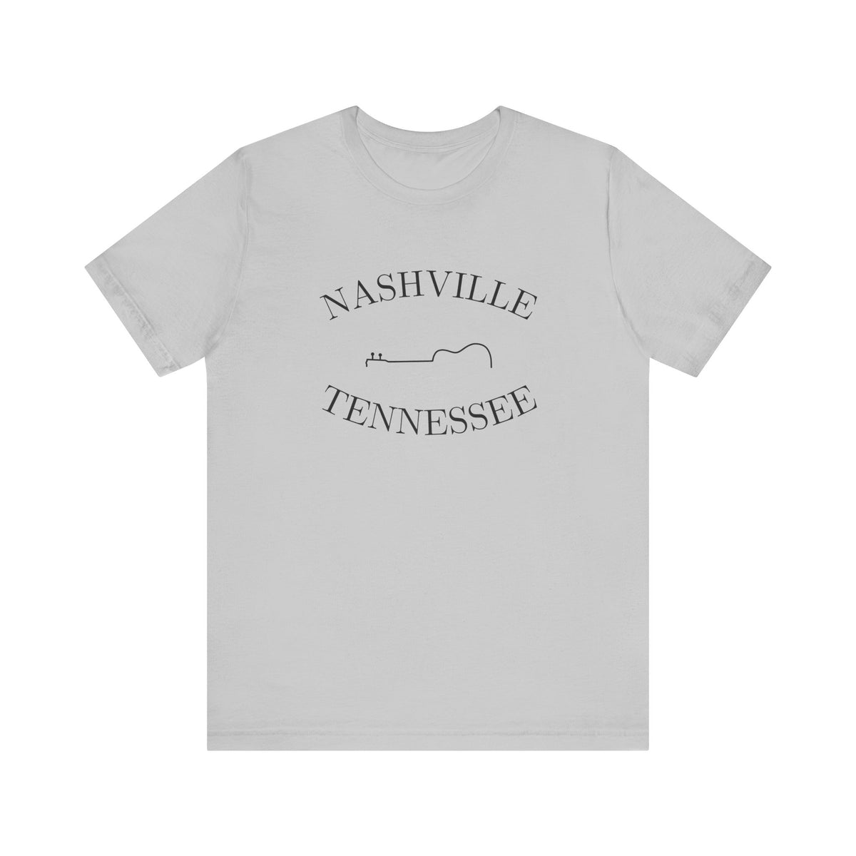 Nashville Tennessee Guitar Gray T Shirt