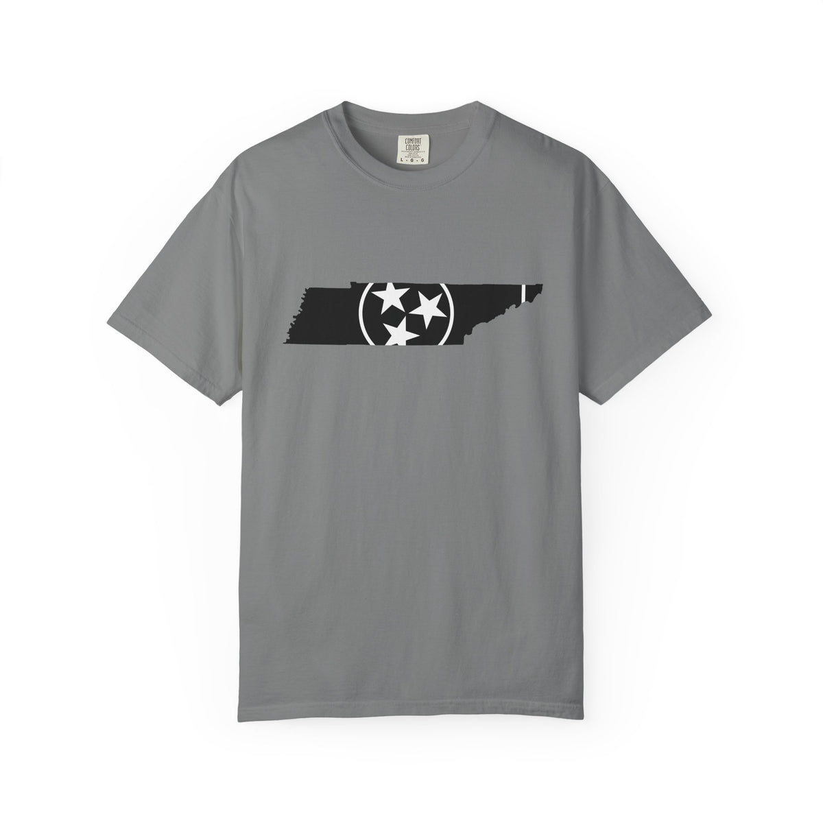 Black and White Tennessee Flag Gray T Shirt