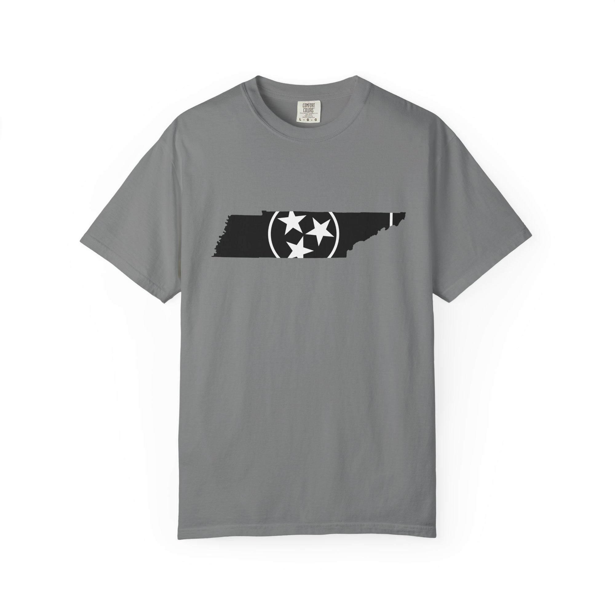 Black and White Tennessee Flag Gray T Shirt