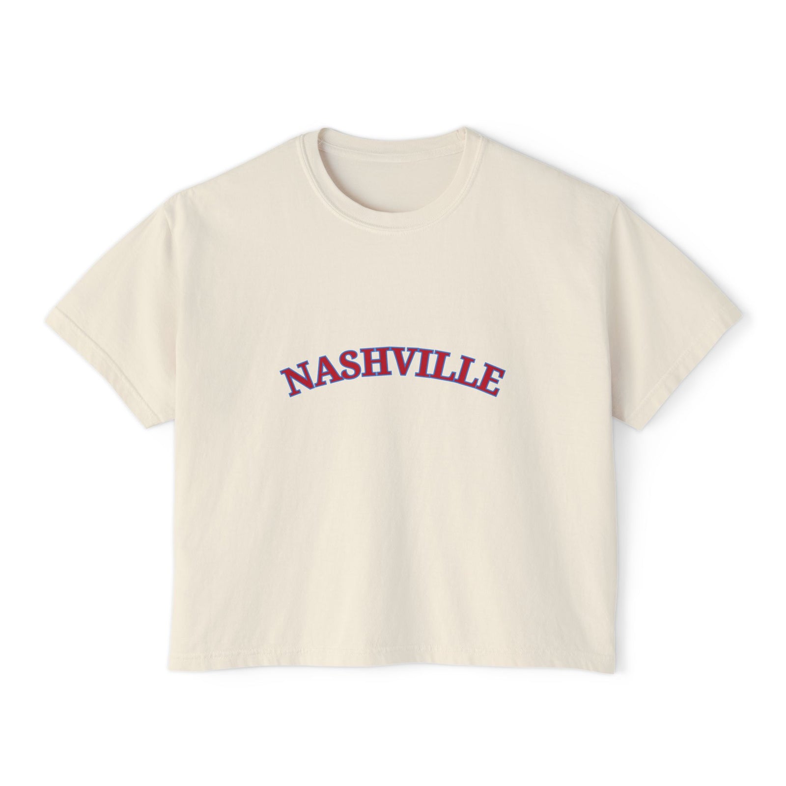Nashville Titans Soft Cropped Ivory T Shirt
