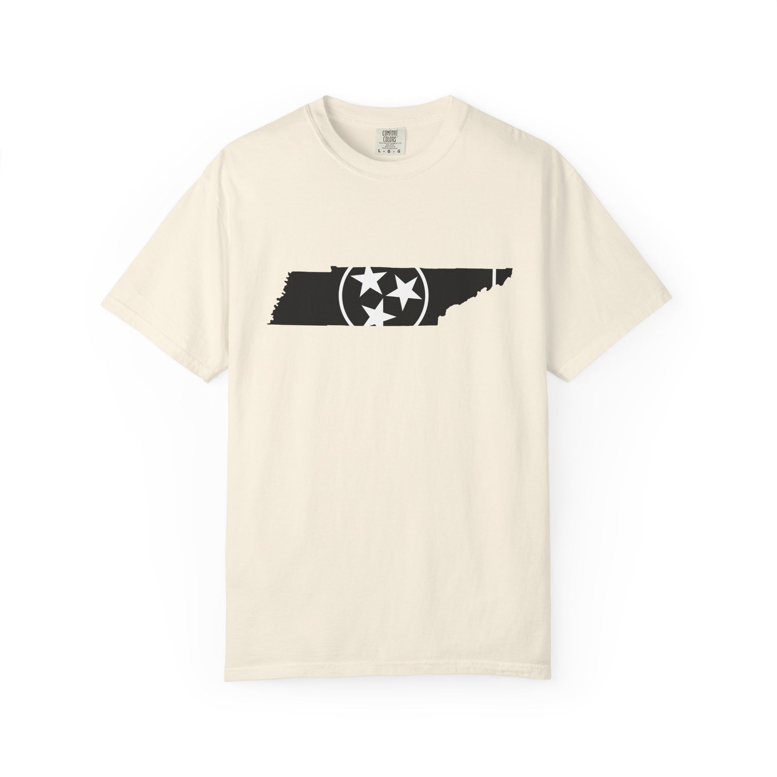 Black and White Tennessee Flag Ivory T Shirt