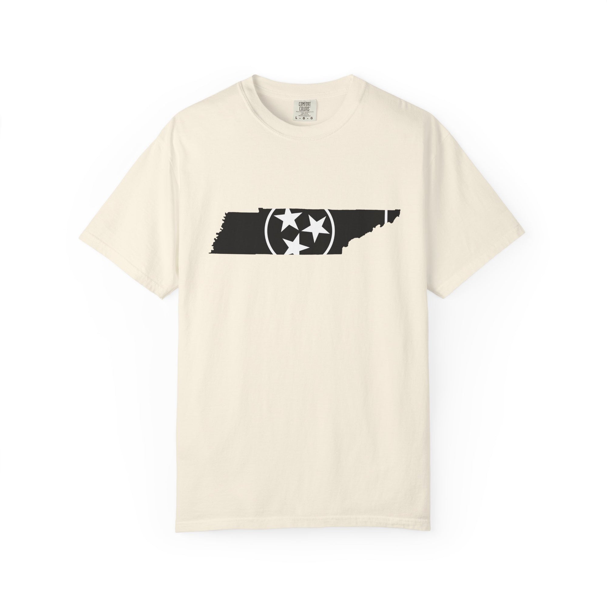 Black and White Tennessee Flag Ivory T Shirt