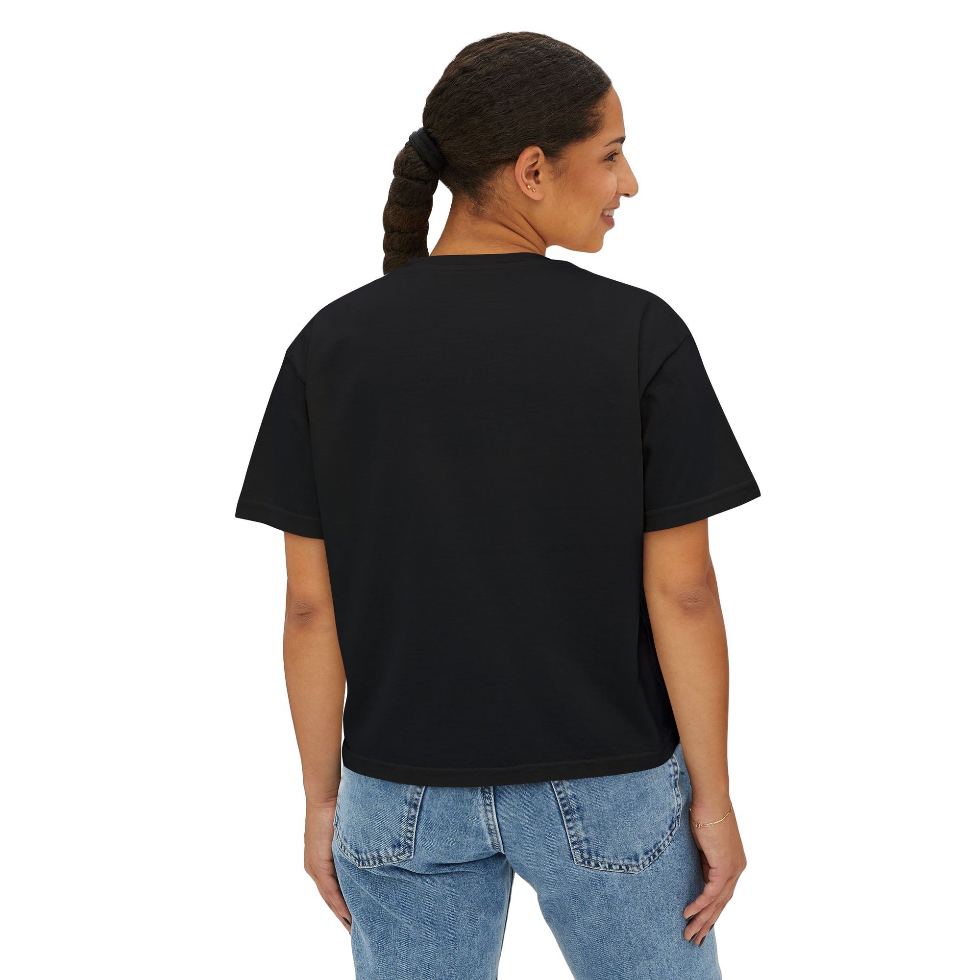 Cropped Tennessee American Flag Black T Shirt