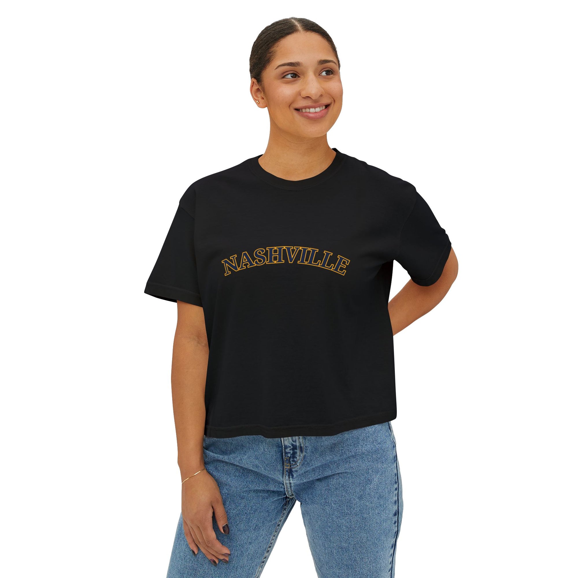 Cropped Tennessee Predators Black T Shirt