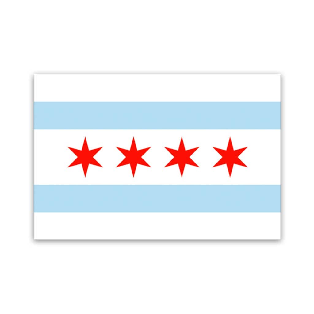 Chicago Flag Canvas Wall Art Print