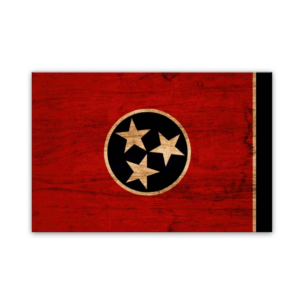 Rustic Tennessee Canvas Flag Art Print - Canvas Ready To Hang