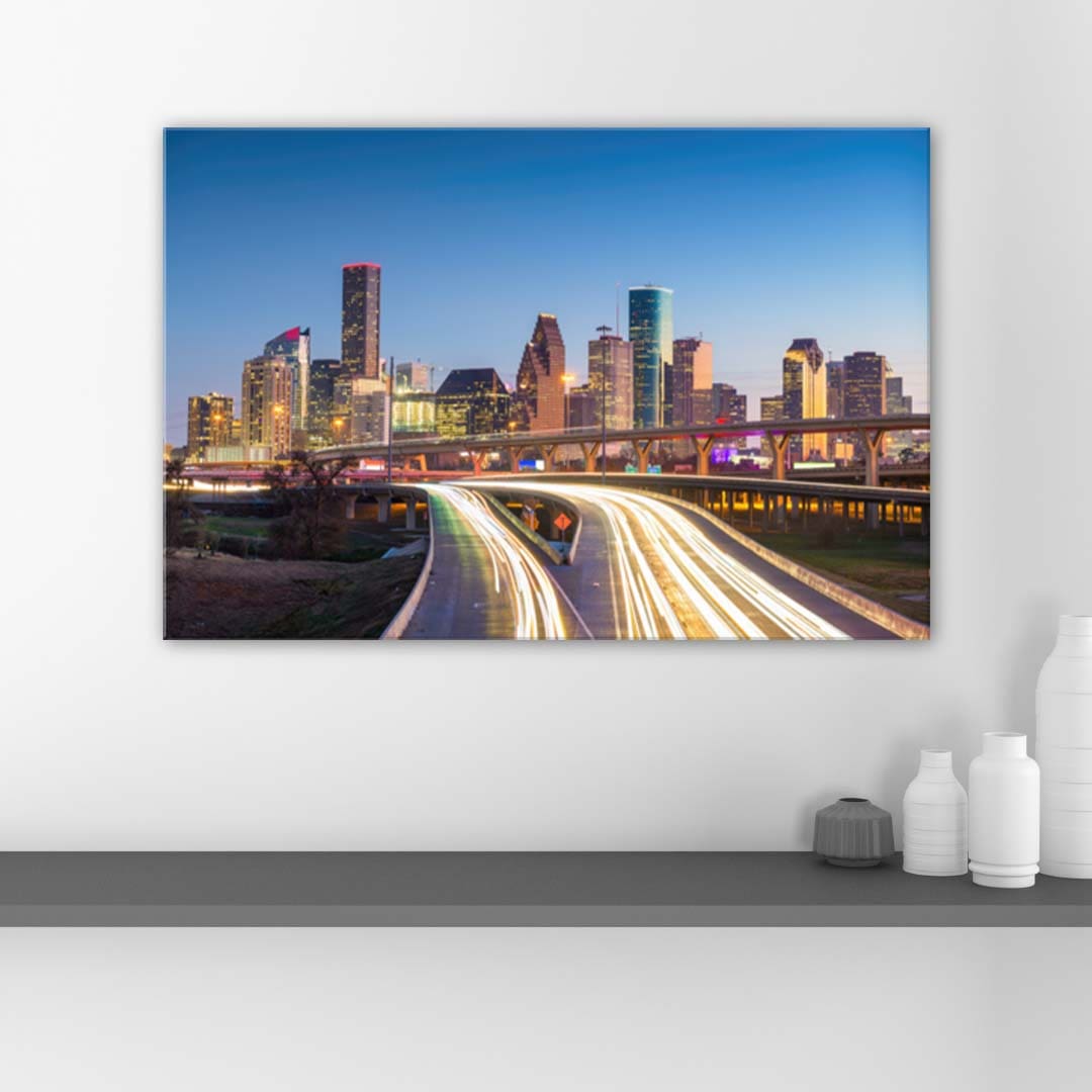 Houston Skyline Canvas Wall Art Print