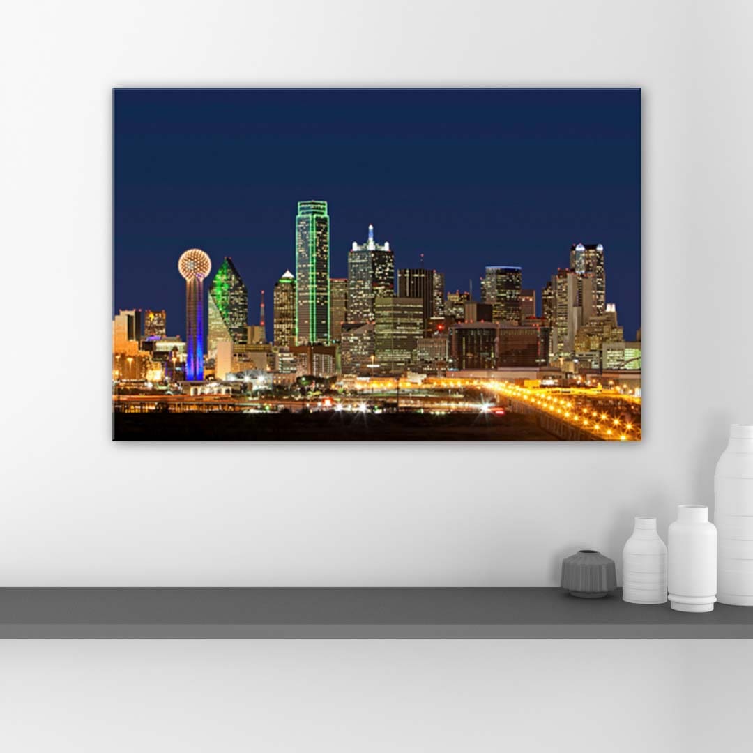 Dallas Skyline Canvas Wall Art Print