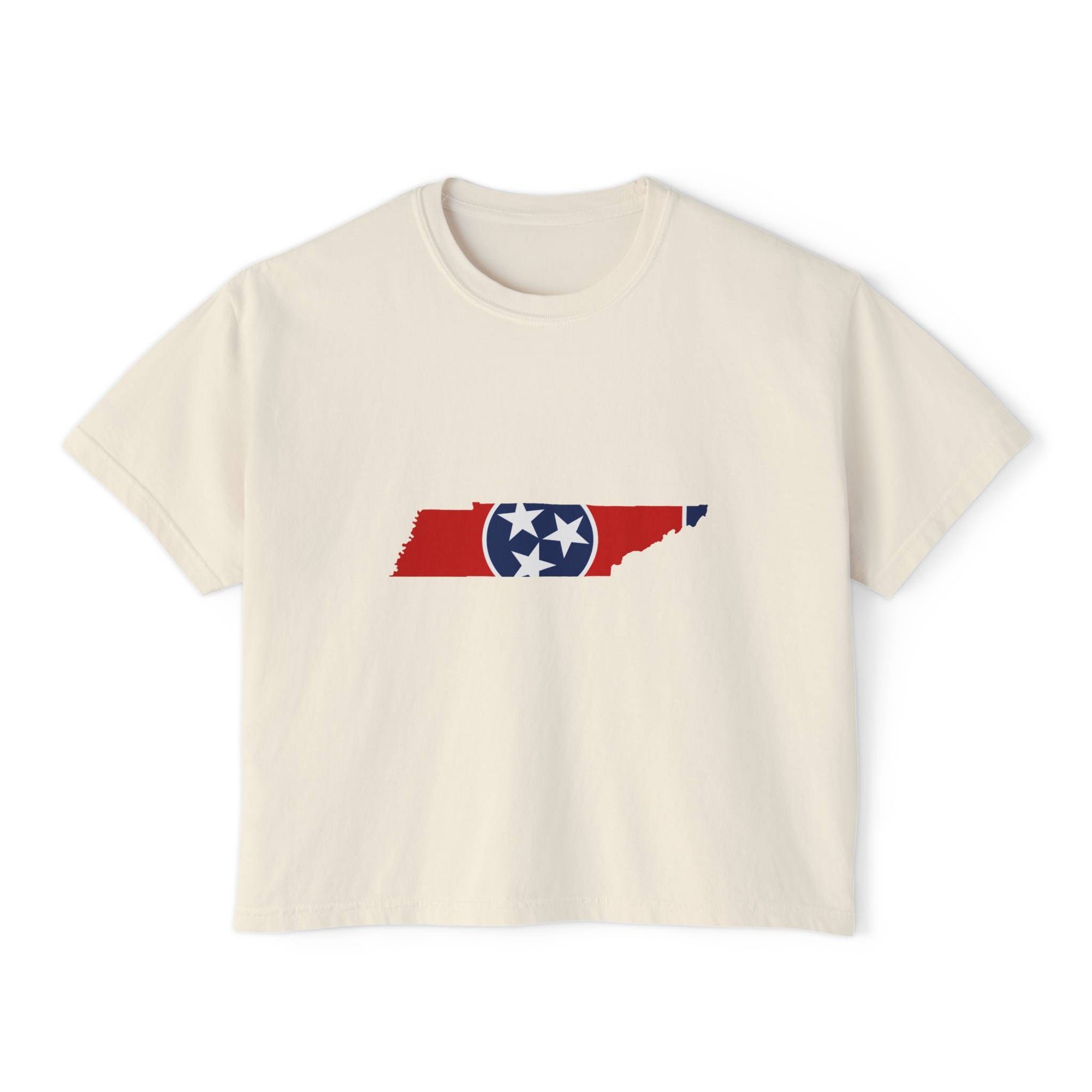 Cropped Tennessee Flag T Shirt