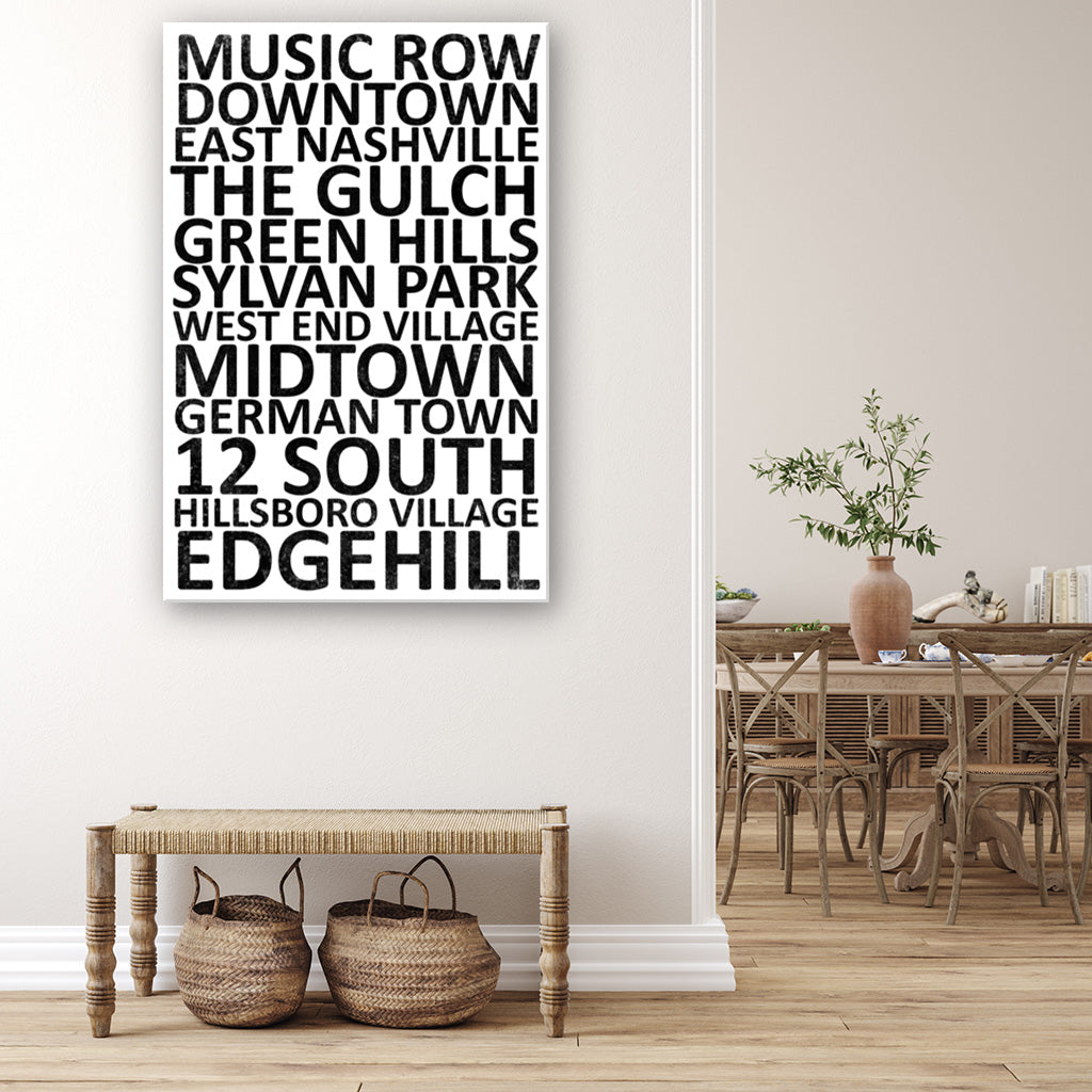 Nashville Neighborhood Canvas Wall Art Print - Canvas Ready To Hang
