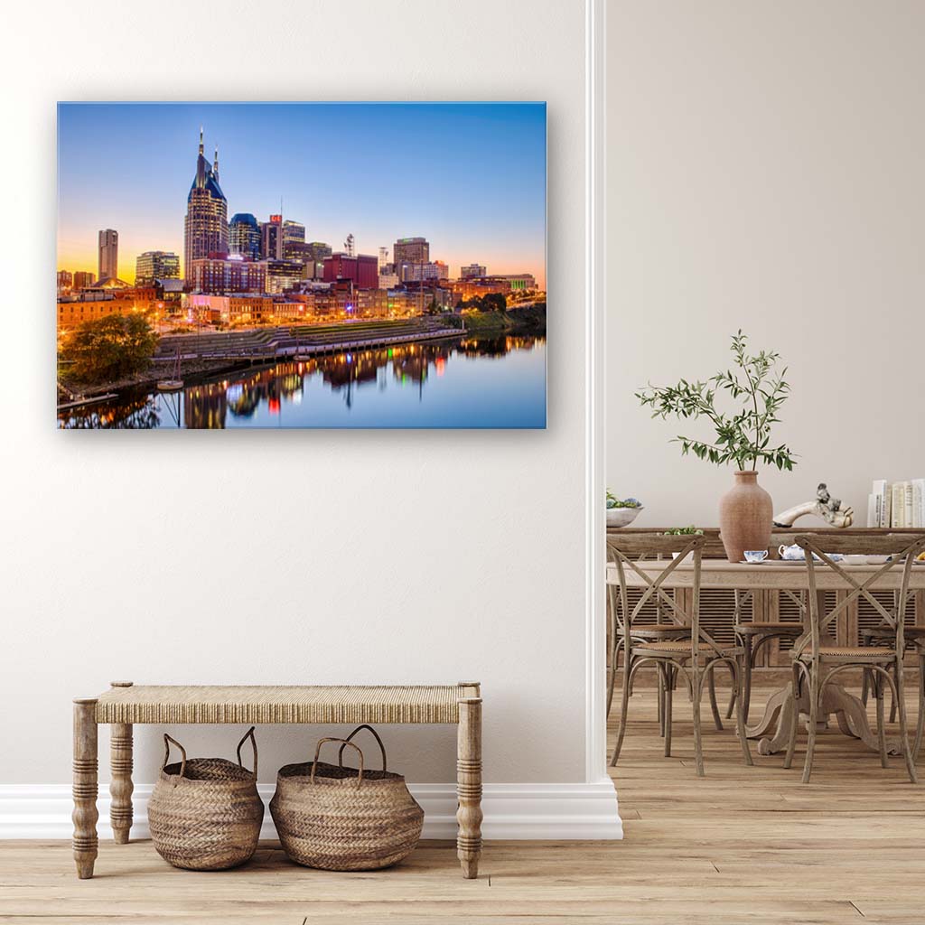 Nashville Skyline Canvas Wall Art Print - Canvas Ready To Hang