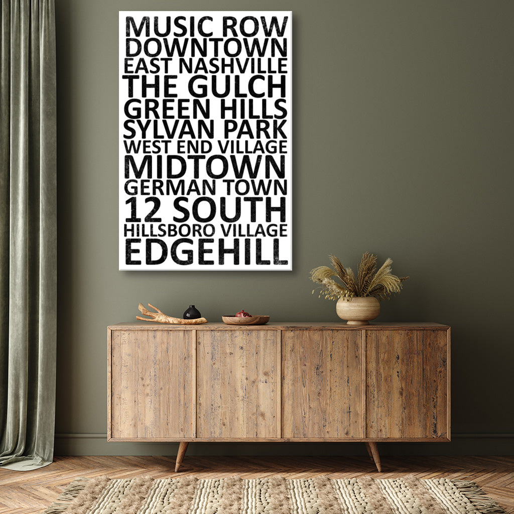 Nashville Neighborhood Canvas Wall Art Print - Canvas Ready To Hang