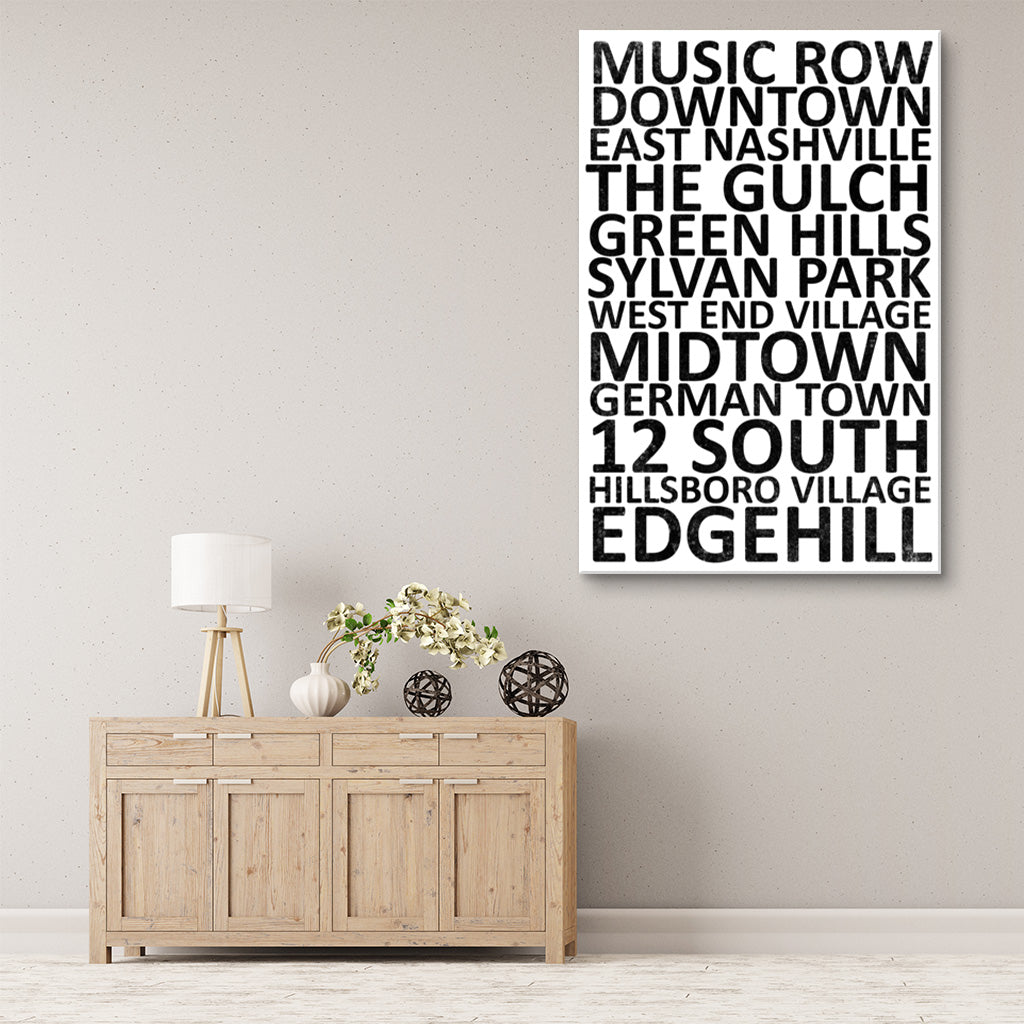 Nashville Neighborhood Canvas Wall Art Print - Canvas Ready To Hang