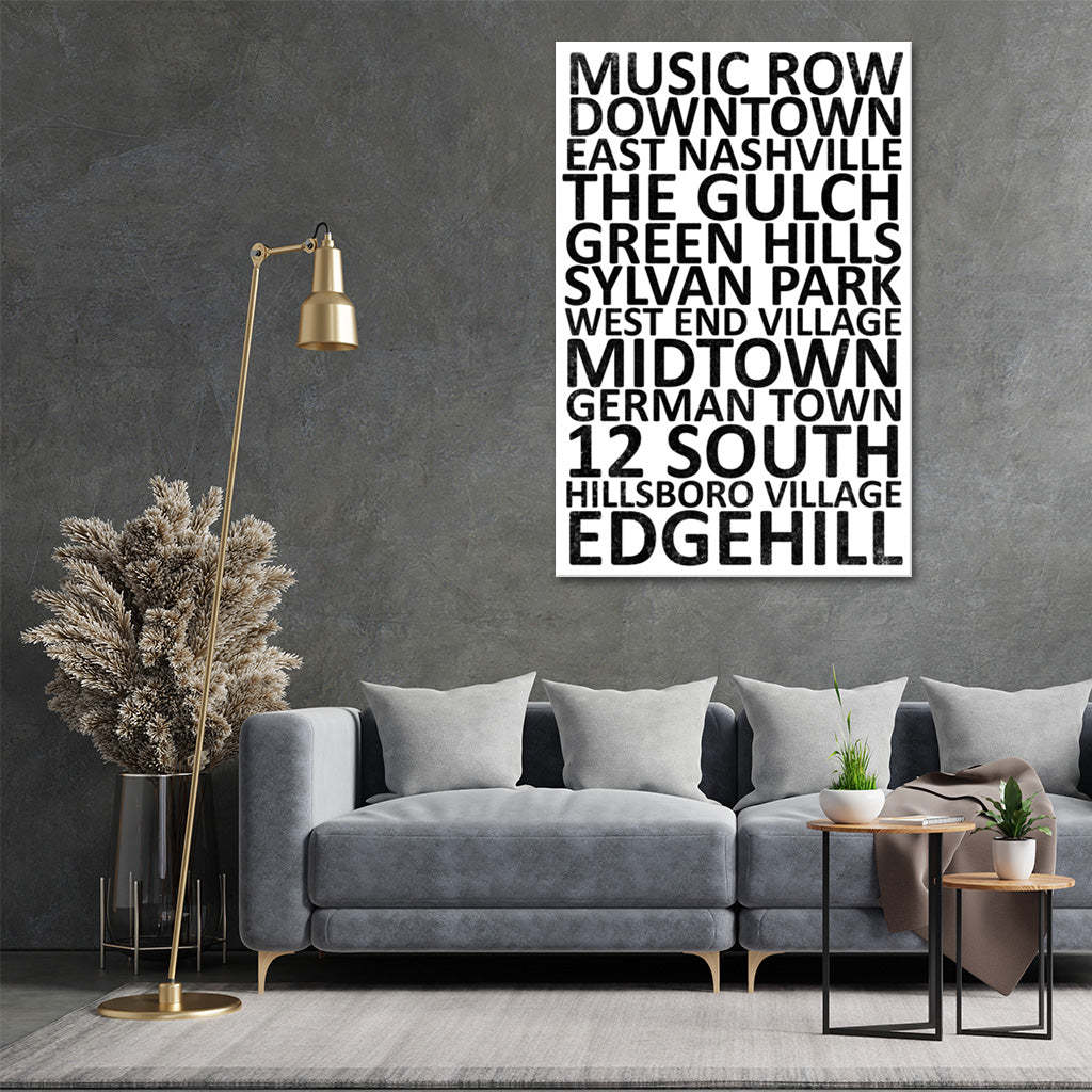 Nashville Neighborhood Canvas Wall Art Print - Canvas Ready To Hang