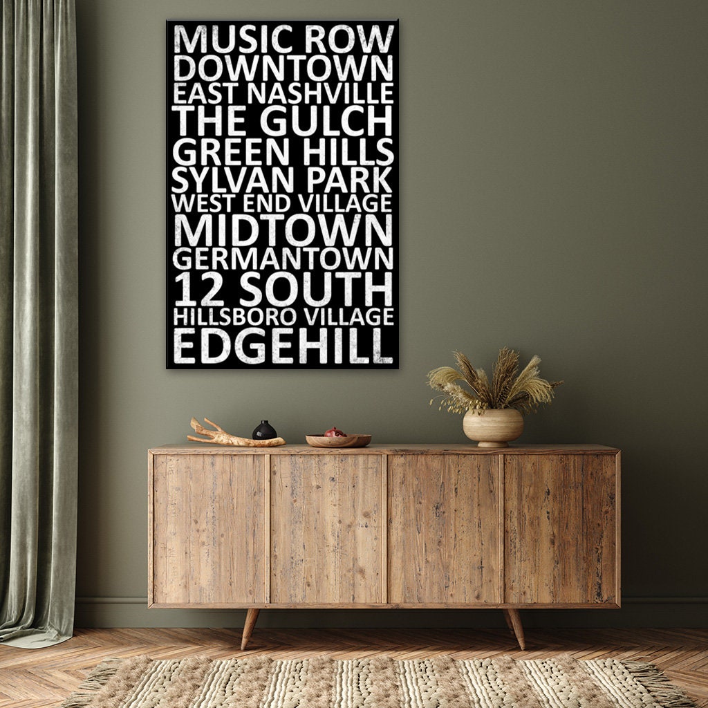 Nashville Neighborhood Canvas Wall Art Print - Canvas Ready To Hang