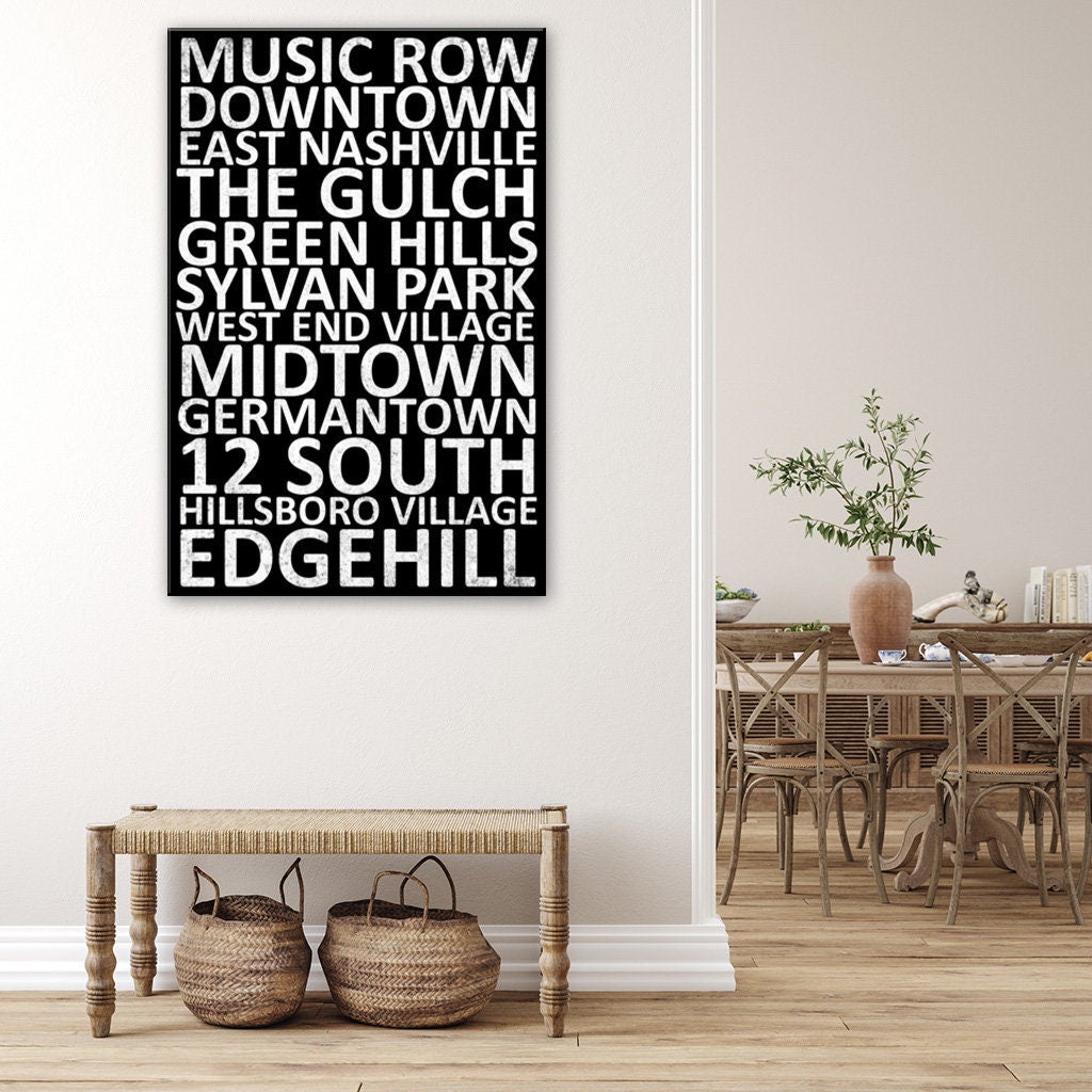 Nashville Neighborhood Canvas Wall Art Print - Canvas Ready To Hang